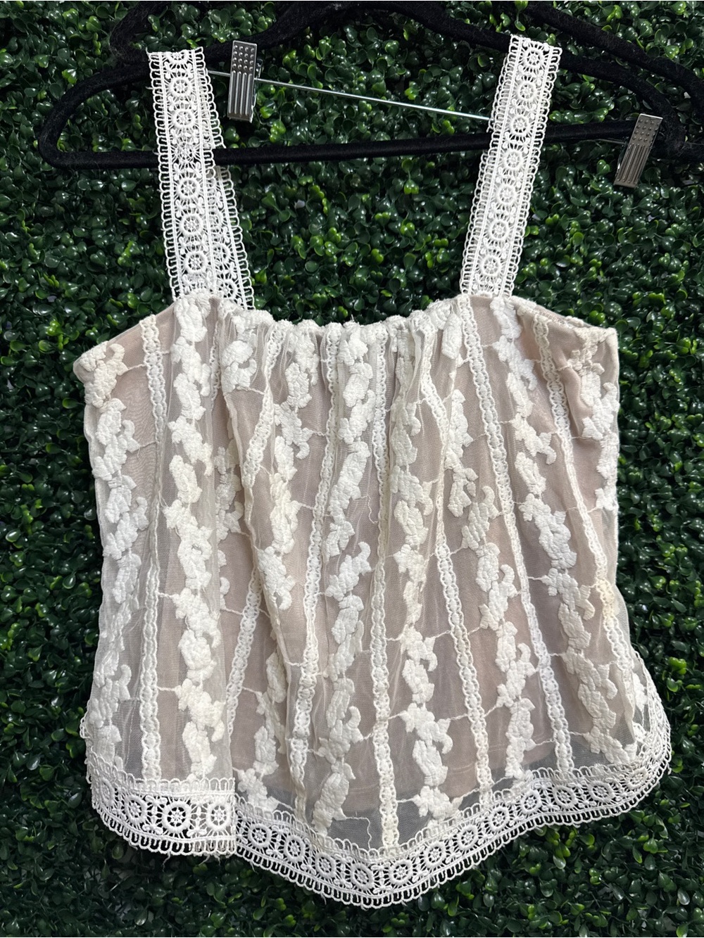 Show Me Your MuMu Cream Lace Overlay Camisole